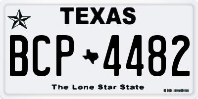 TX license plate BCP4482
