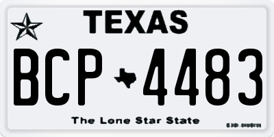 TX license plate BCP4483