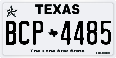 TX license plate BCP4485