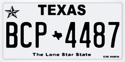 TX license plate BCP4487