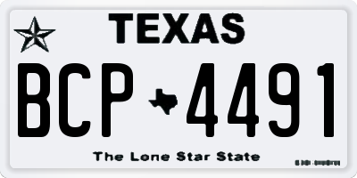 TX license plate BCP4491
