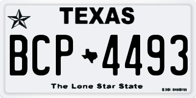TX license plate BCP4493