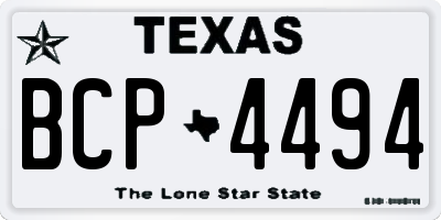 TX license plate BCP4494