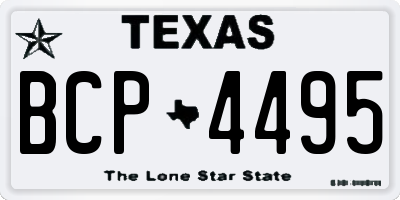 TX license plate BCP4495