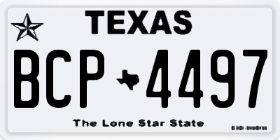TX license plate BCP4497
