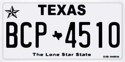 TX license plate BCP4510