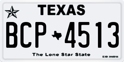 TX license plate BCP4513