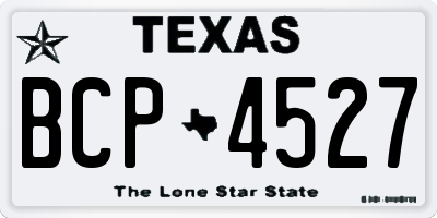 TX license plate BCP4527