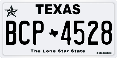 TX license plate BCP4528