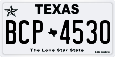 TX license plate BCP4530