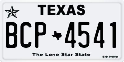 TX license plate BCP4541