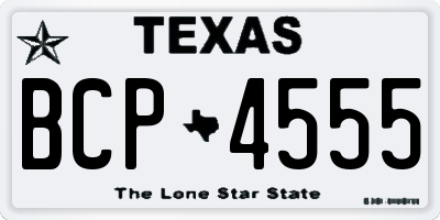 TX license plate BCP4555