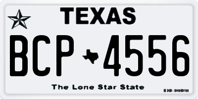TX license plate BCP4556