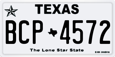 TX license plate BCP4572