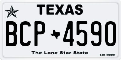 TX license plate BCP4590