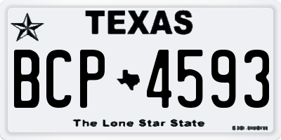 TX license plate BCP4593