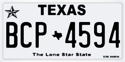 TX license plate BCP4594