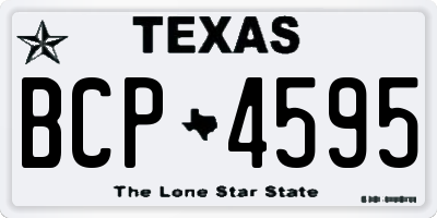 TX license plate BCP4595