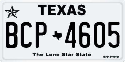 TX license plate BCP4605