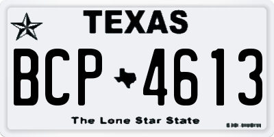 TX license plate BCP4613