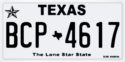 TX license plate BCP4617