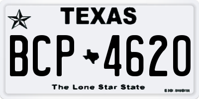 TX license plate BCP4620