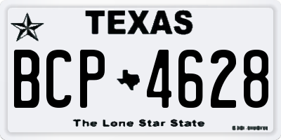 TX license plate BCP4628