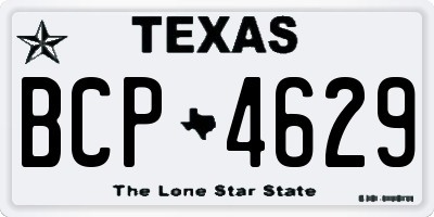 TX license plate BCP4629