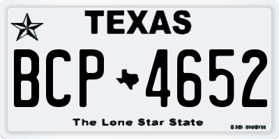 TX license plate BCP4652