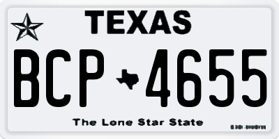 TX license plate BCP4655