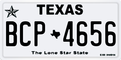 TX license plate BCP4656