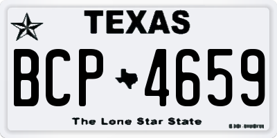 TX license plate BCP4659