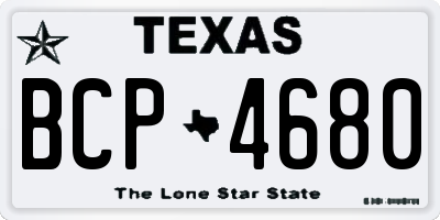 TX license plate BCP4680