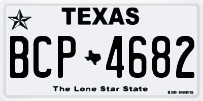 TX license plate BCP4682