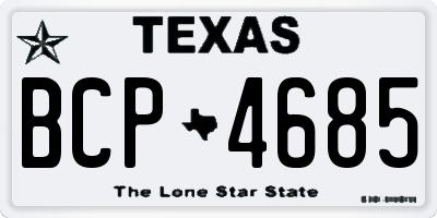 TX license plate BCP4685