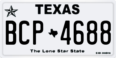 TX license plate BCP4688