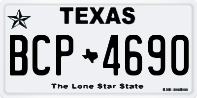 TX license plate BCP4690