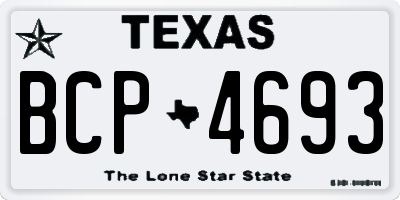 TX license plate BCP4693