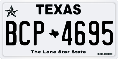 TX license plate BCP4695