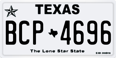 TX license plate BCP4696