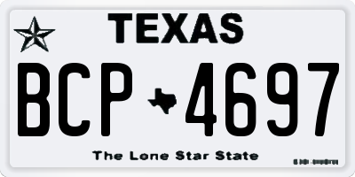 TX license plate BCP4697