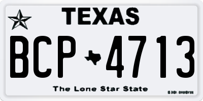TX license plate BCP4713
