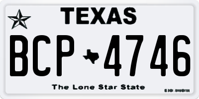 TX license plate BCP4746