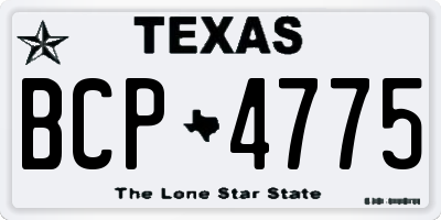TX license plate BCP4775