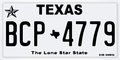TX license plate BCP4779