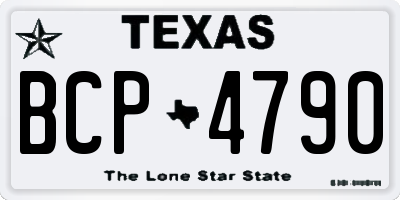 TX license plate BCP4790