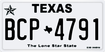 TX license plate BCP4791
