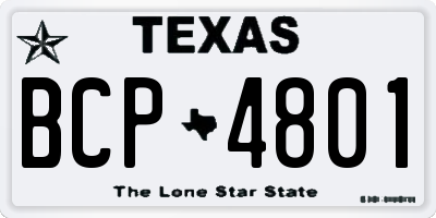 TX license plate BCP4801