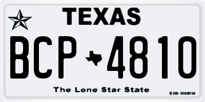 TX license plate BCP4810