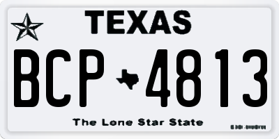 TX license plate BCP4813